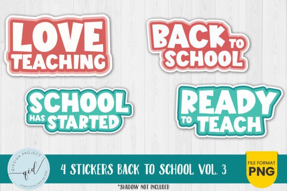 4 Back to School Stickers Vol. 3