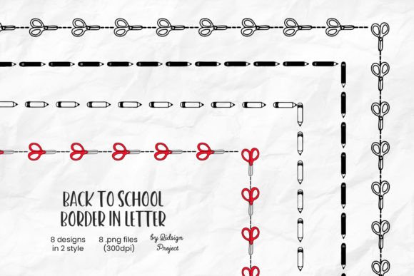8 Back to School Border in Letter