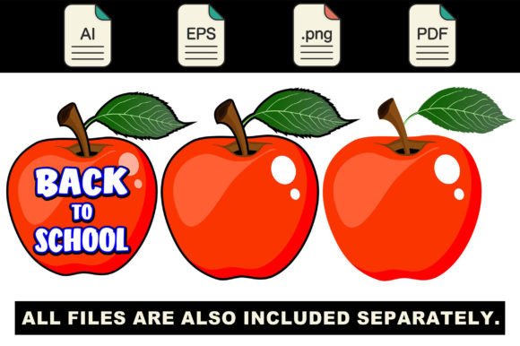 Back to School Apple Concept - Clipart