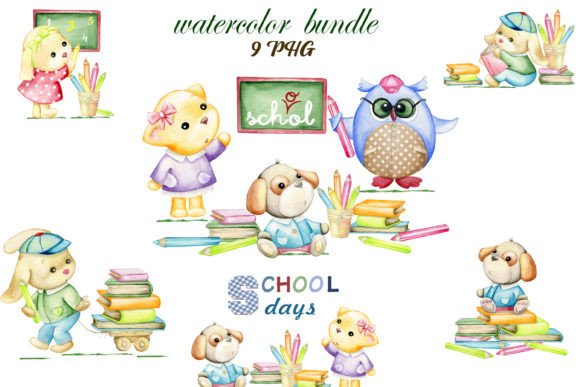 Back to School, Cute PNG Animals: A Versatile Design Resource for Creators and Entrepreneurs