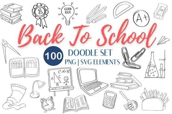 Back to School Doodle Clipart Bundle: A Creative Resource for Educators and Designers