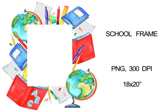 Back to School Teacher Border PNG
