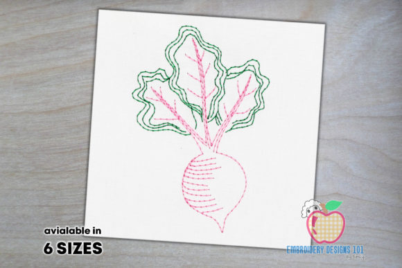 Fresh Organic Beets Bean Stitch: A Versatile and Easy Embroidery Design