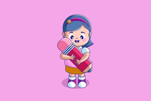 Little Girl Ready to Go Back to School