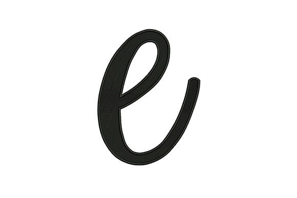 lower case alphabet e: versatile and elegant embroidery