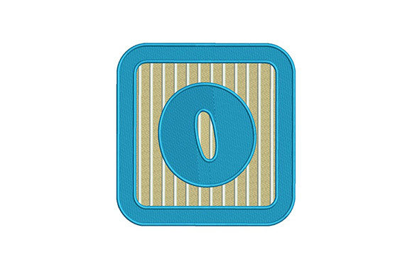 Number 0 Charm Embroidery Design