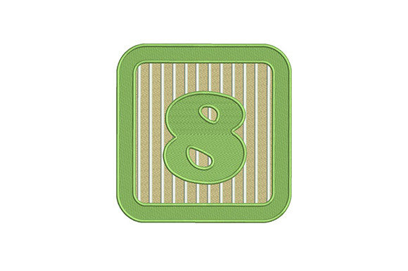 Number Eight: A Versatile Embroidery Design for Creative Uses