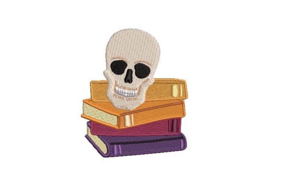 Skull on Stack of Books